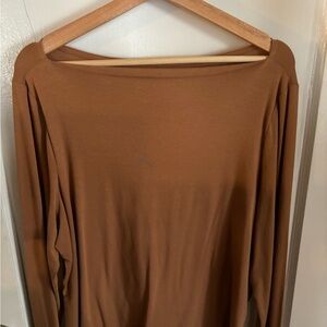 Tahari Camel Long Sleeve Top